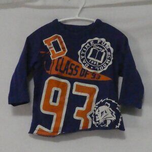 JOE FRESH Toddler 1 year Blue Class Of 93 Graphic Long Sleeve Tee T-Shirt